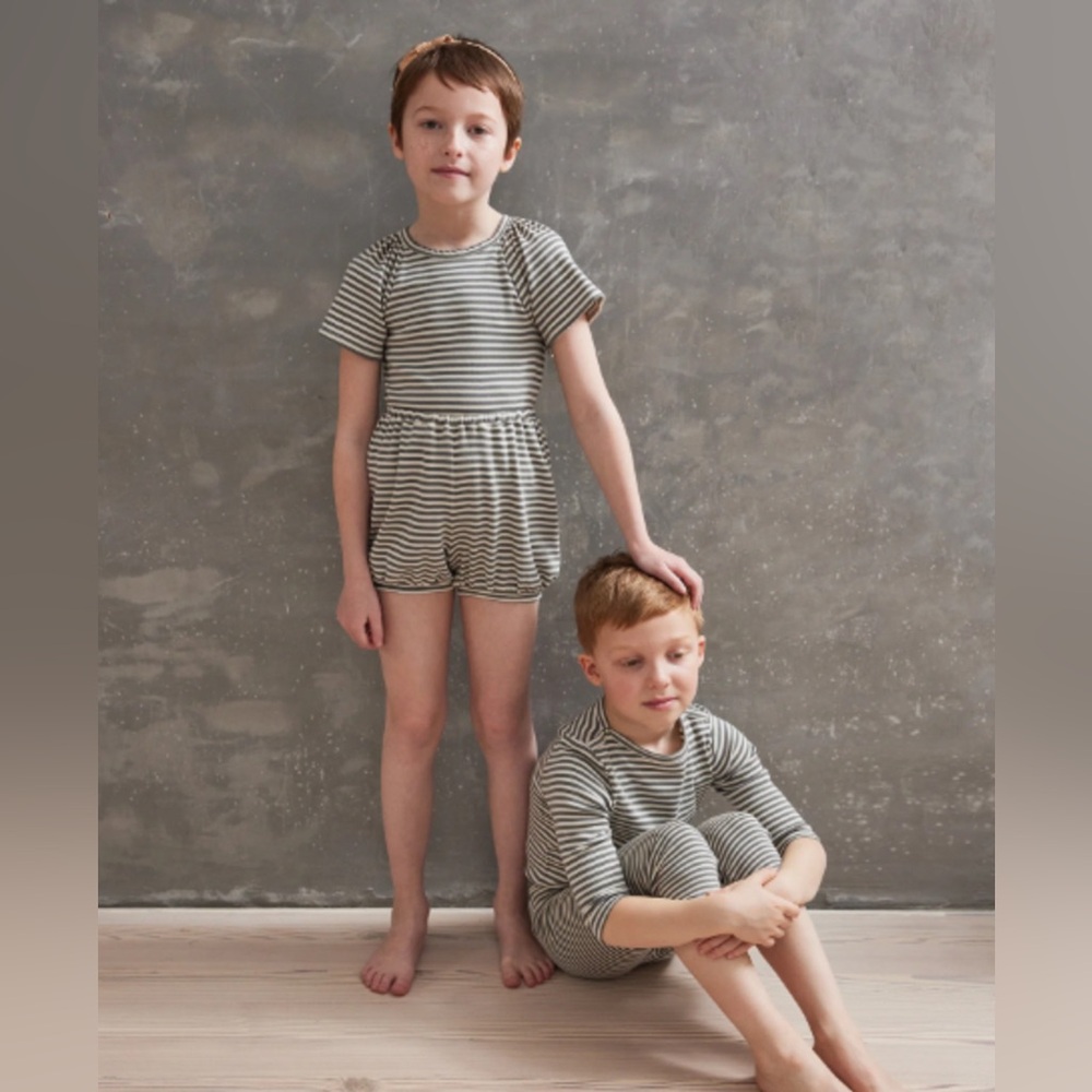 Soor ploom ballon shorts - eucalyptus stripe